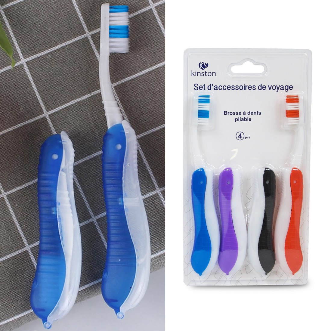 ENSEMBLE 4 BROSSES A DENT PLIABLE CLASSIQUE