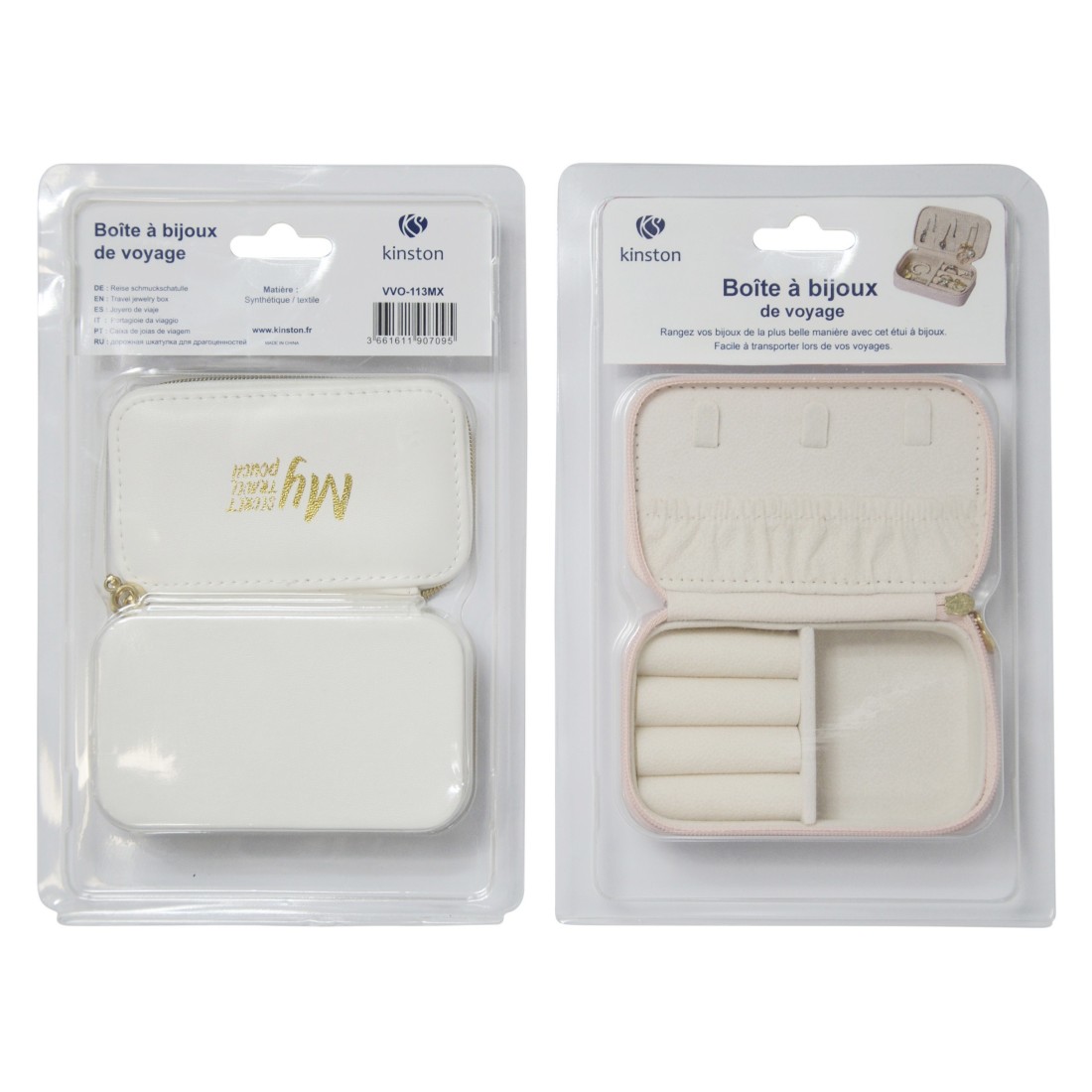 BOITE A BIJOUX FERMETURE ZIPPEE