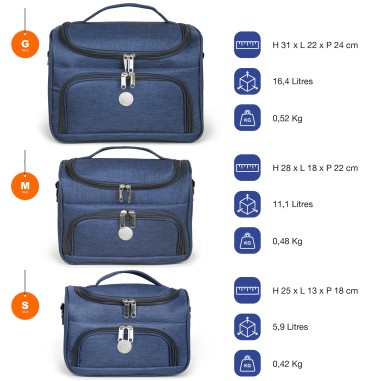 SET DE 3 VANITYS TEXTILE