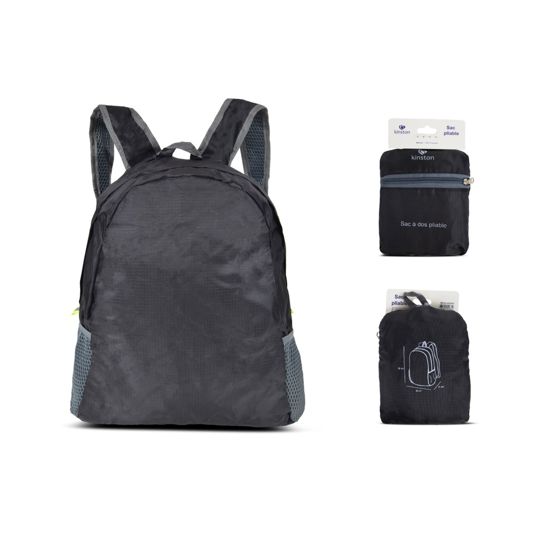 SAC A DOS TEXTILE NOIR