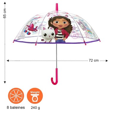 PARAPLUIE TRANSPARENT GABBY