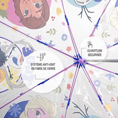 PARAPLUIE TRANSPARENT REINE DES NEIGE