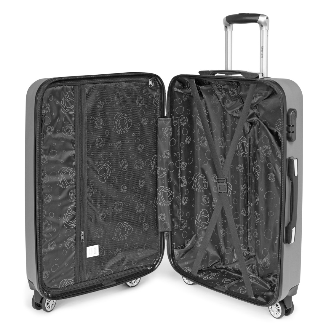 Moscou - Set de 3 valises rigides coque ABS Gris clair