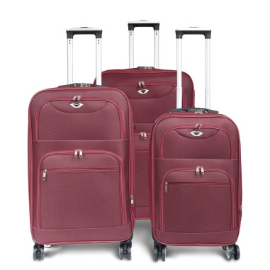 SET DE 3 VALISES TEXTILE