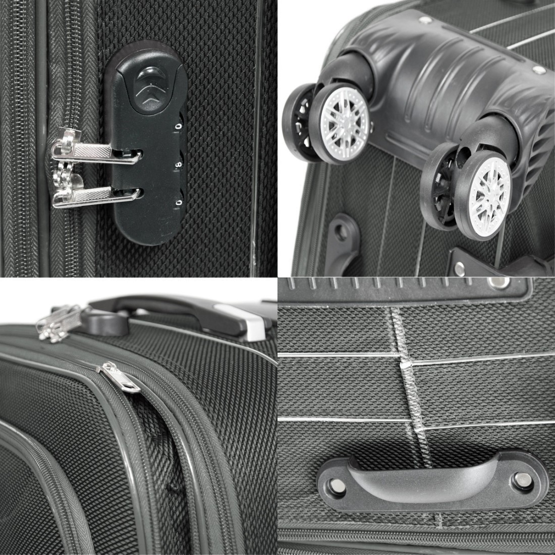 SET DE 3 VALISES TEXTILE