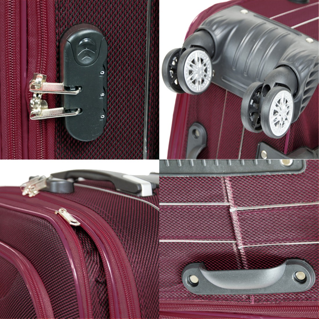 SET DE 3 VALISES TEXTILE