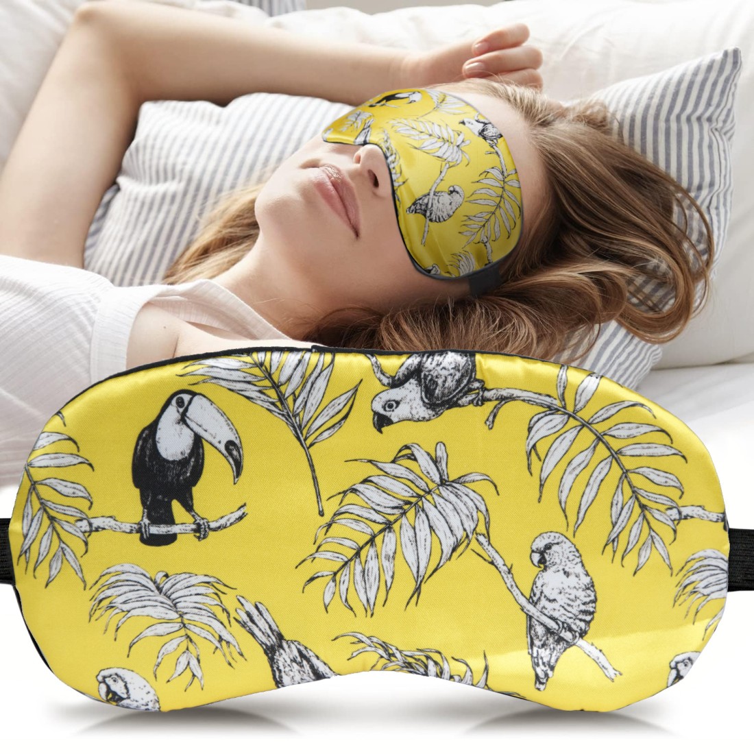 MASQUE DE SOMMEIL TEXTILE IMPRIME