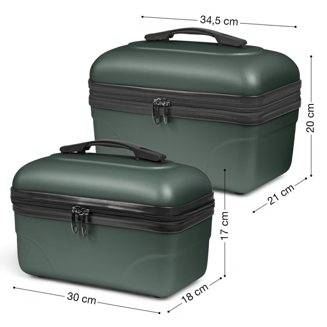 SET DE 2 VANITYS RIGIDES COQUE ABS