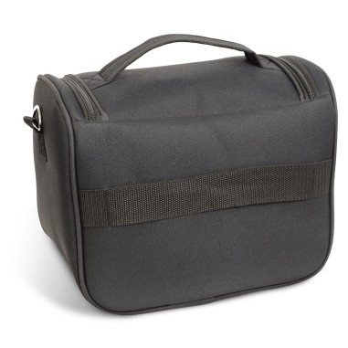 BRUXELLES - SET DE 3 VANITYS TEXTILE, MULTIPOCHES ZIPPÉES - NOIR