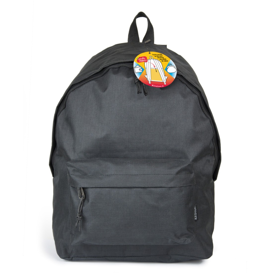 Sac à dos unisexe en Textile noir de marque Kinston