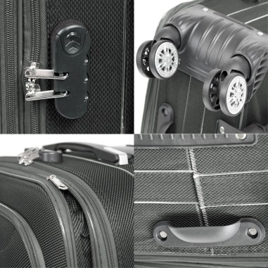 SET DE 3 VALISES TEXTILE