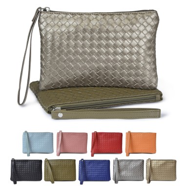 Trousse multi-usage en Simili Tressé - Assortiments de 6 coloris