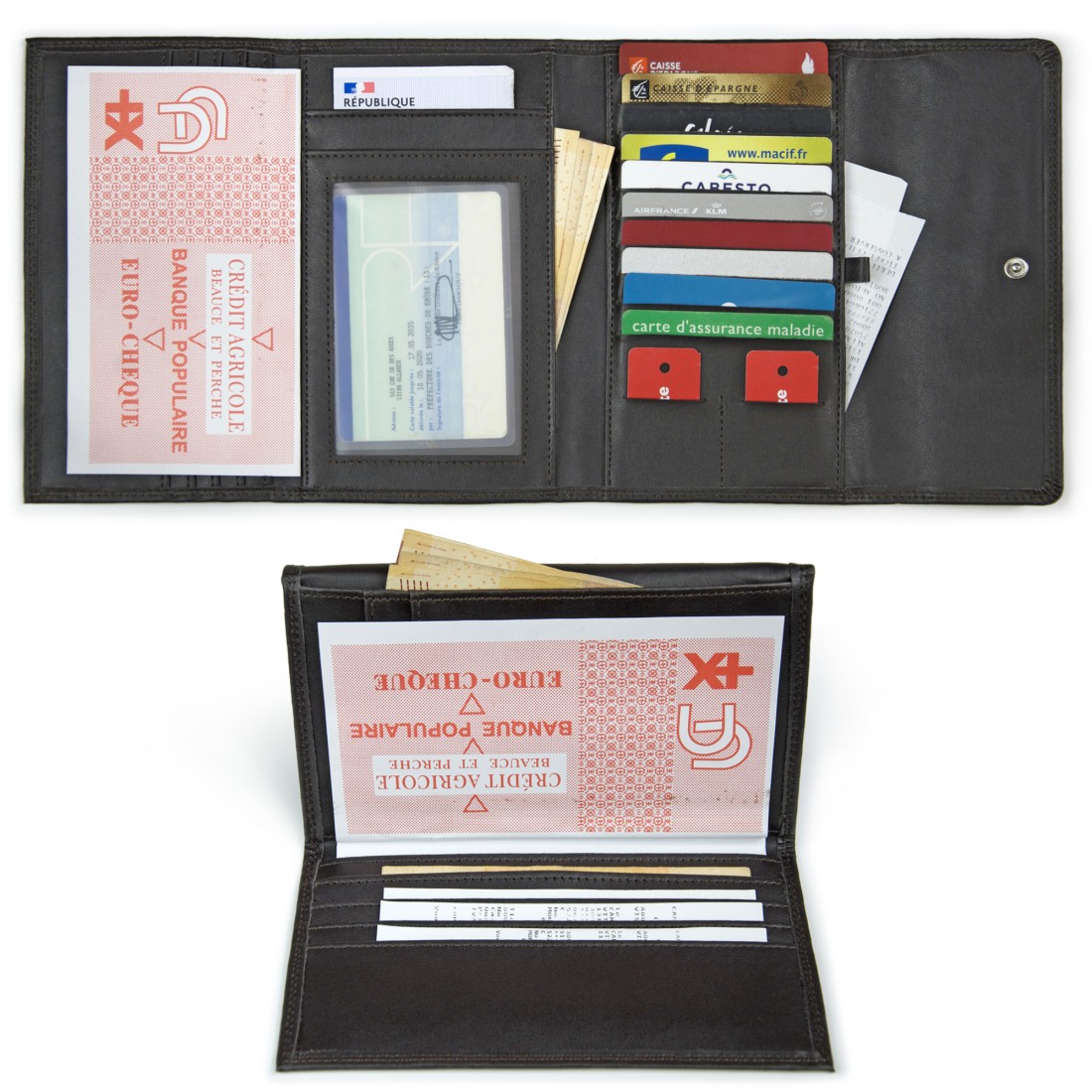 PORTE CHEQUIER/CARTE 3 VOLETS