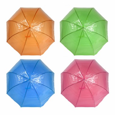 PARAPLUIE CANNE AUTOMATIC TRANSPARENT COULEUR