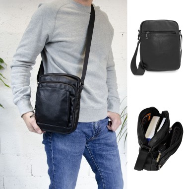 Nael - Sacoche Urban Chic Noire pour Homme 