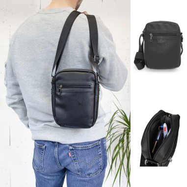 Nathan - Petite sacoche noire Homme 