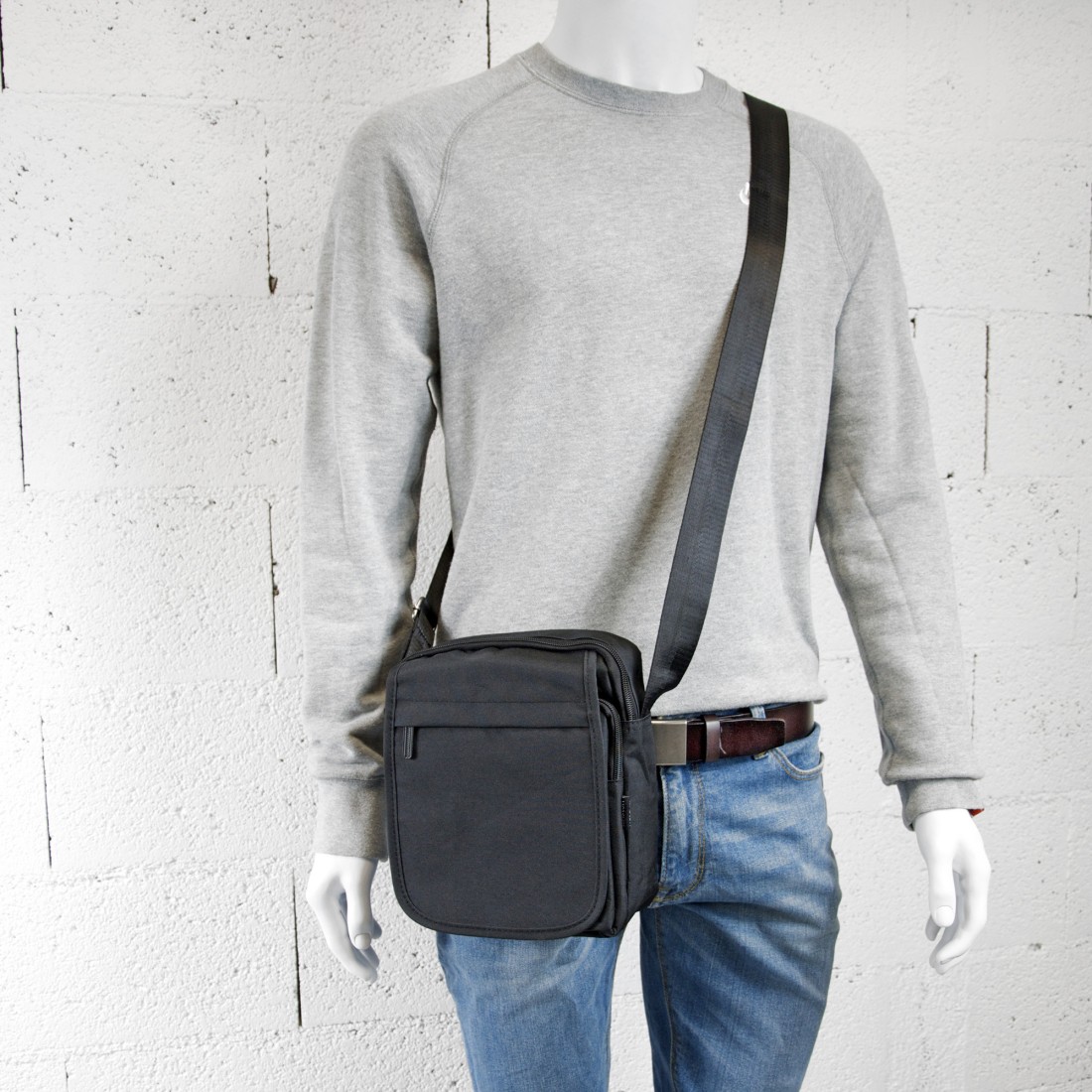 Sacoche Army Now Homme Textile Noire