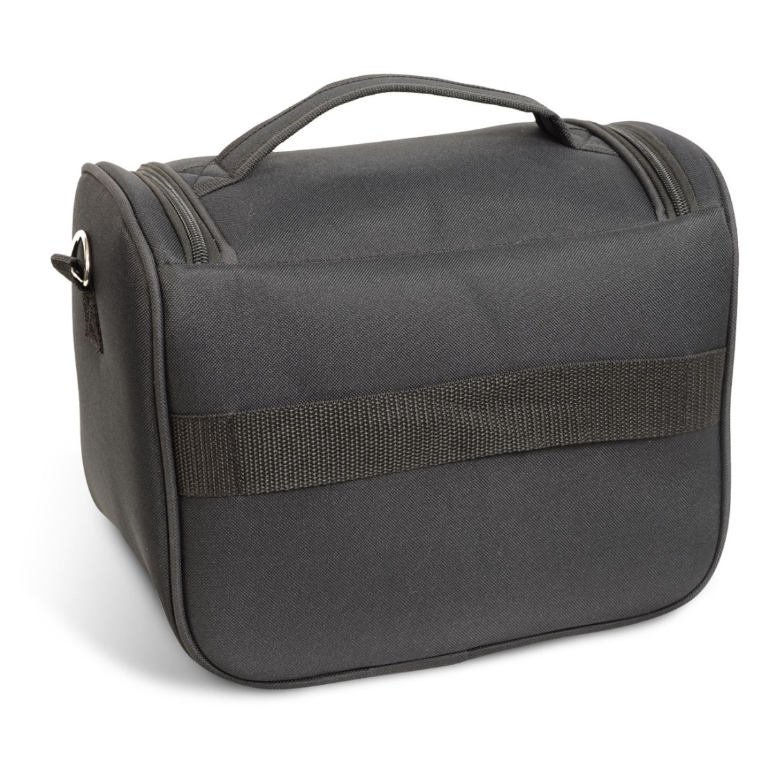 BRUXELLES - SET DE 3 VANITYS TEXTILE, MULTIPOCHES ZIPPÉES - NOIR