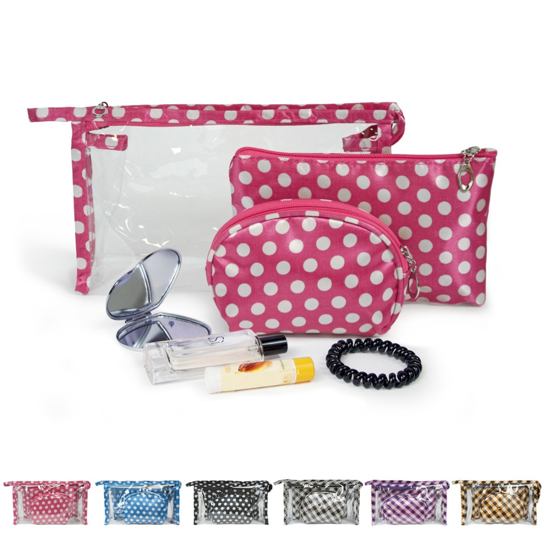 ENSEMBLE DE 3 TROUSSES TEXTILE ET SYNTHETIQUE