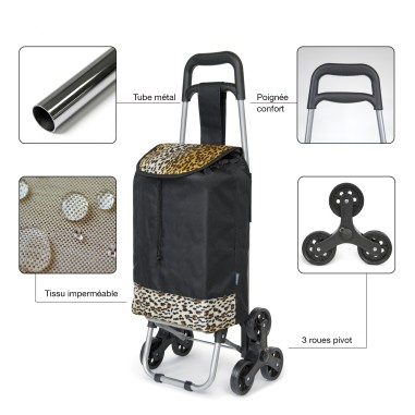 Jungle Power - Motif Léopard - Chariot de course Extra light