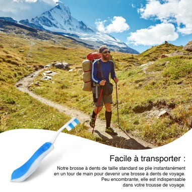 ENSEMBLE 4 BROSSES A DENT PLIABLE FLUO