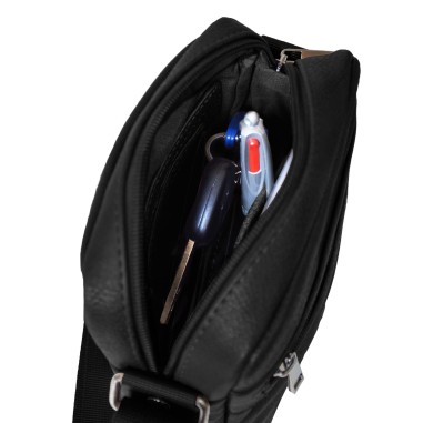 Nathan - Petite sacoche noire Homme 