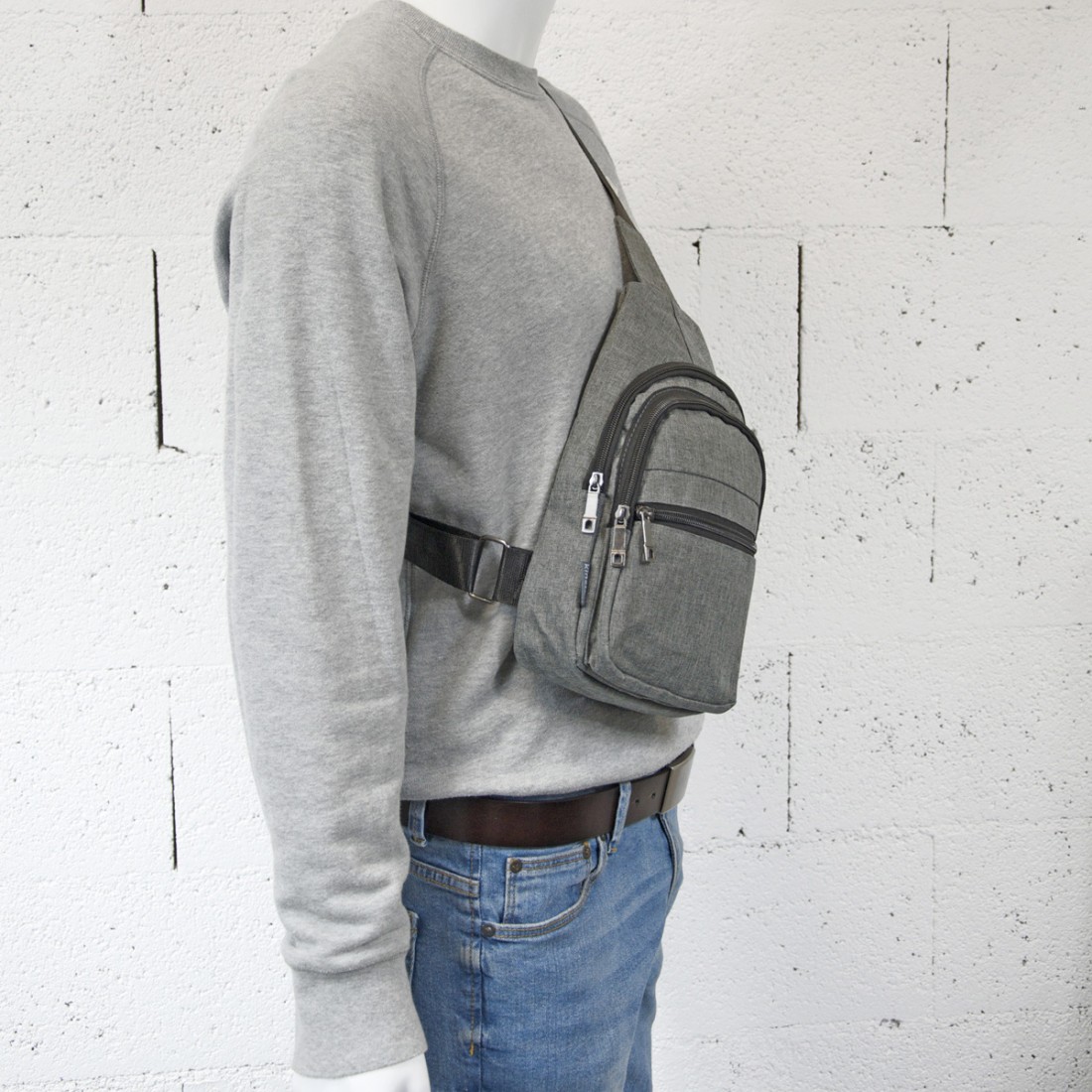 Sacoche Holster Homme Grise