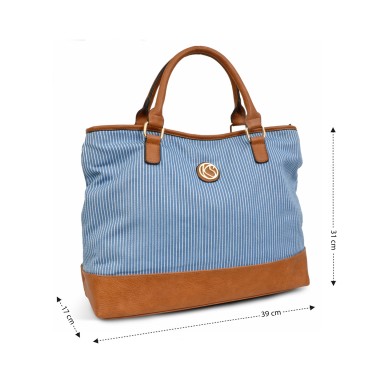 001 - SAC SHOPPING TEXTILE PORTEE TRAVERS BANDOULIERE REGLABLE 