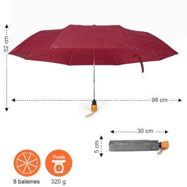 PARAPLUIE AUTOMATIQUE (PRESENTOIR DE COMPTOIR 12 PCS)