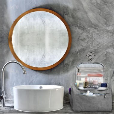 Vanity- trousse de toilette à pendre - gris chiné