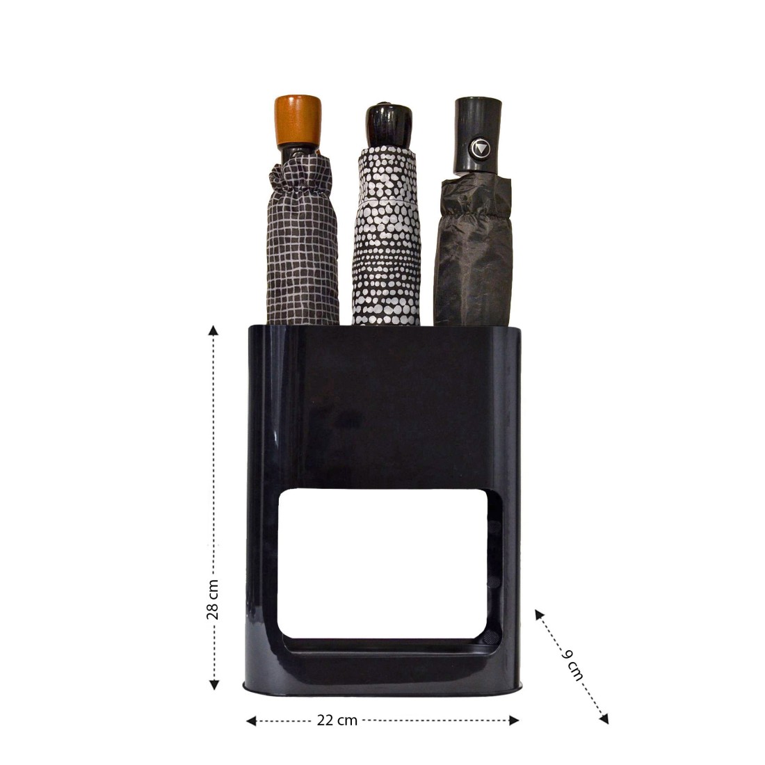 Porte-parapluie noir pour 4 parapluies