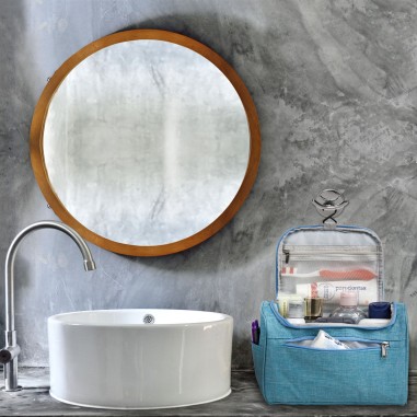 Vanity- trousse de toilette à pendre - bleu ciel