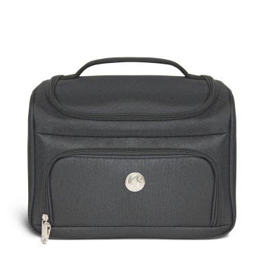 BRUXELLES - SET DE 3 VANITYS TEXTILE, MULTIPOCHES ZIPPÉES - NOIR