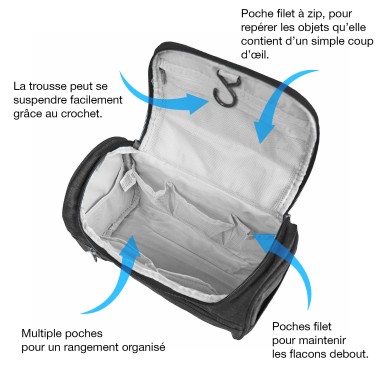 Vanity- trousse de toilette à pendre - noir