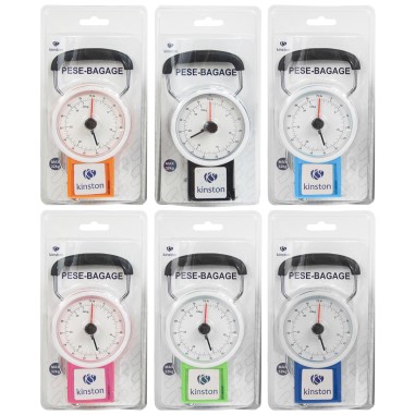 Pèse bagage mécanique avec témoin de charge et mètre ruban intégré