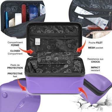 SET DE 2 VANITYS RIGIDES COQUE ABS