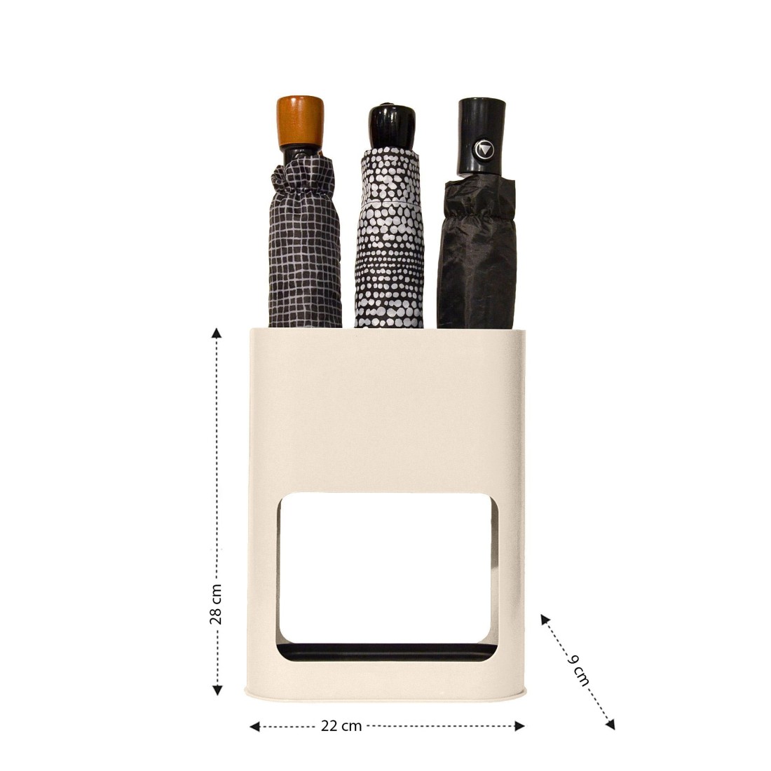 Porte-parapluie beige pour 4 parapluies