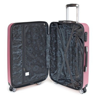 Moscou - Set de 3 valises rigides coque ABS Rose