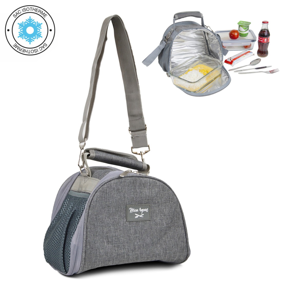 LUNCH BAG ISOTHERME BANDOULIERE+POIGNEE