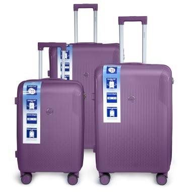 SET DE 3 VALISES PP 8 ROUES