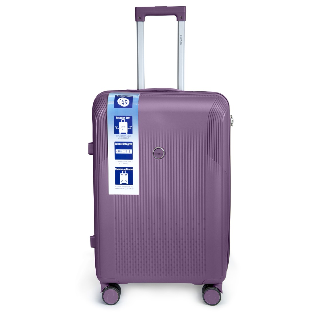 SET DE 3 VALISES PP 8 ROUES
