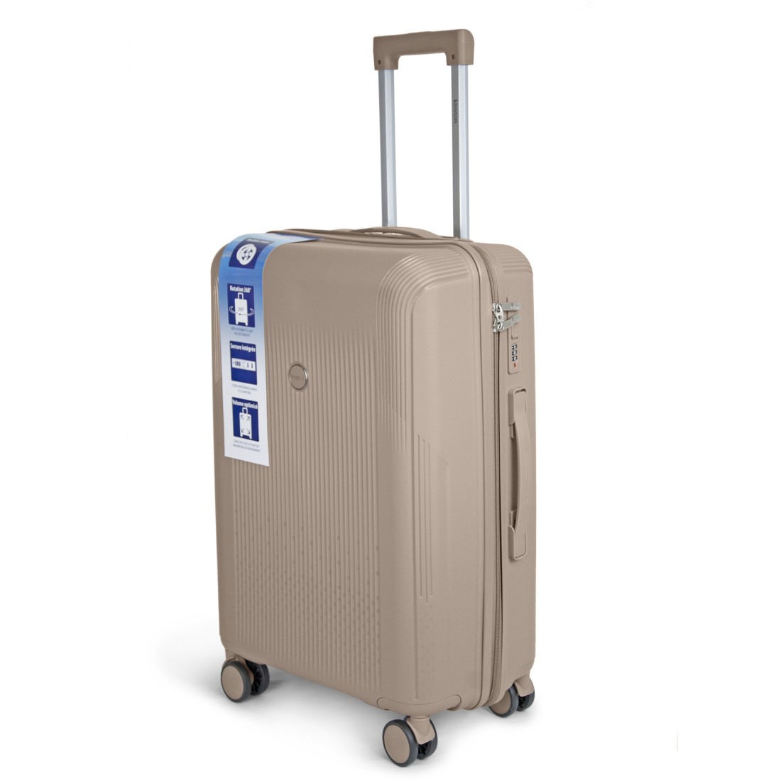 SET DE 3 VALISES PP 8 ROUES