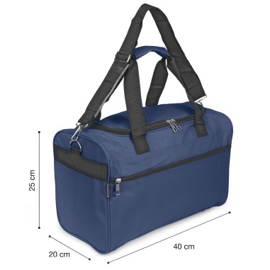 SAC VOYAGE LOW COST TEXTILE PETIT MODELE (bleu)