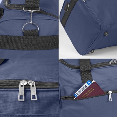 SAC VOYAGE LOW COST TEXTILE PETIT MODELE (bleu)