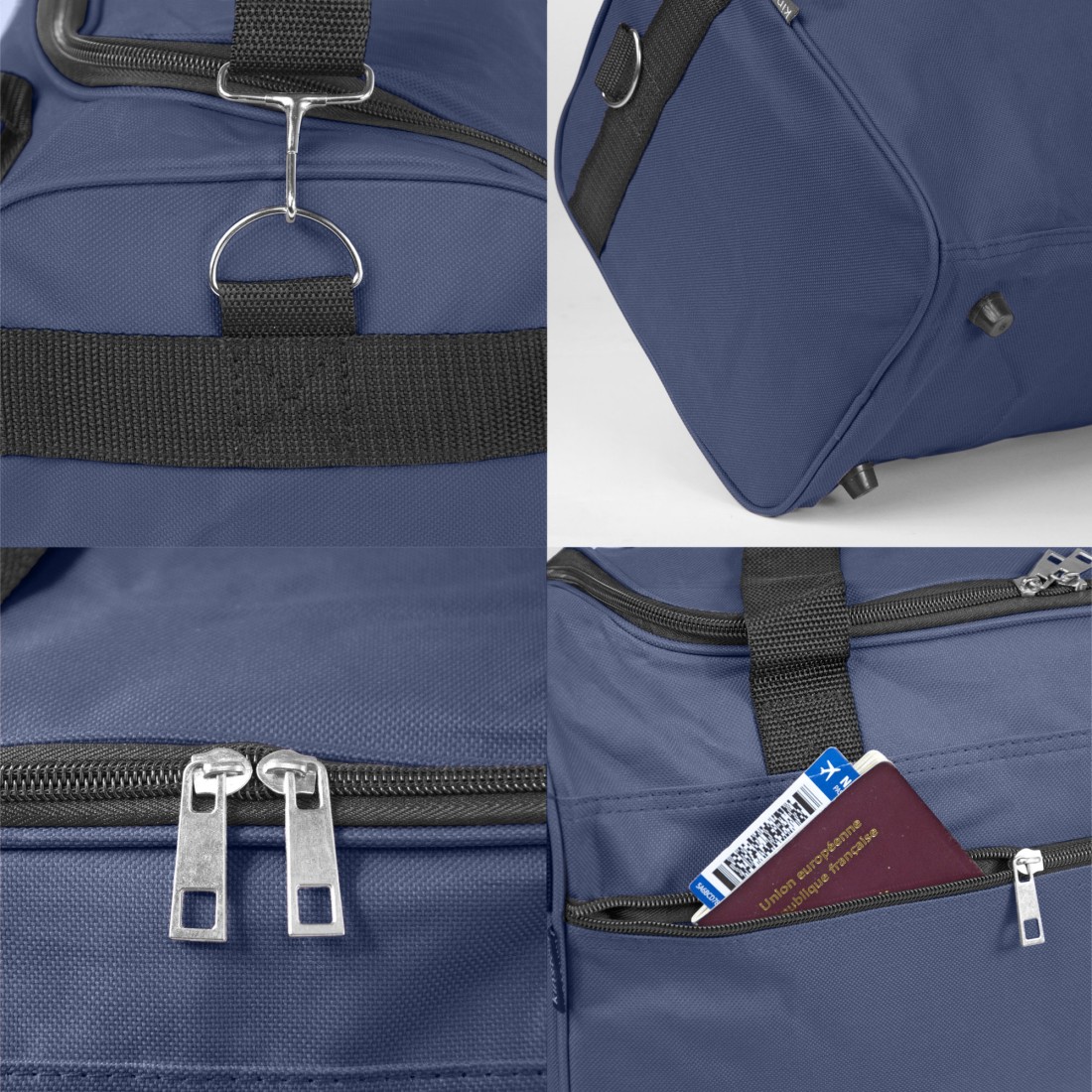 SAC VOYAGE LOW COST TEXTILE PETIT MODELE (bleu)
