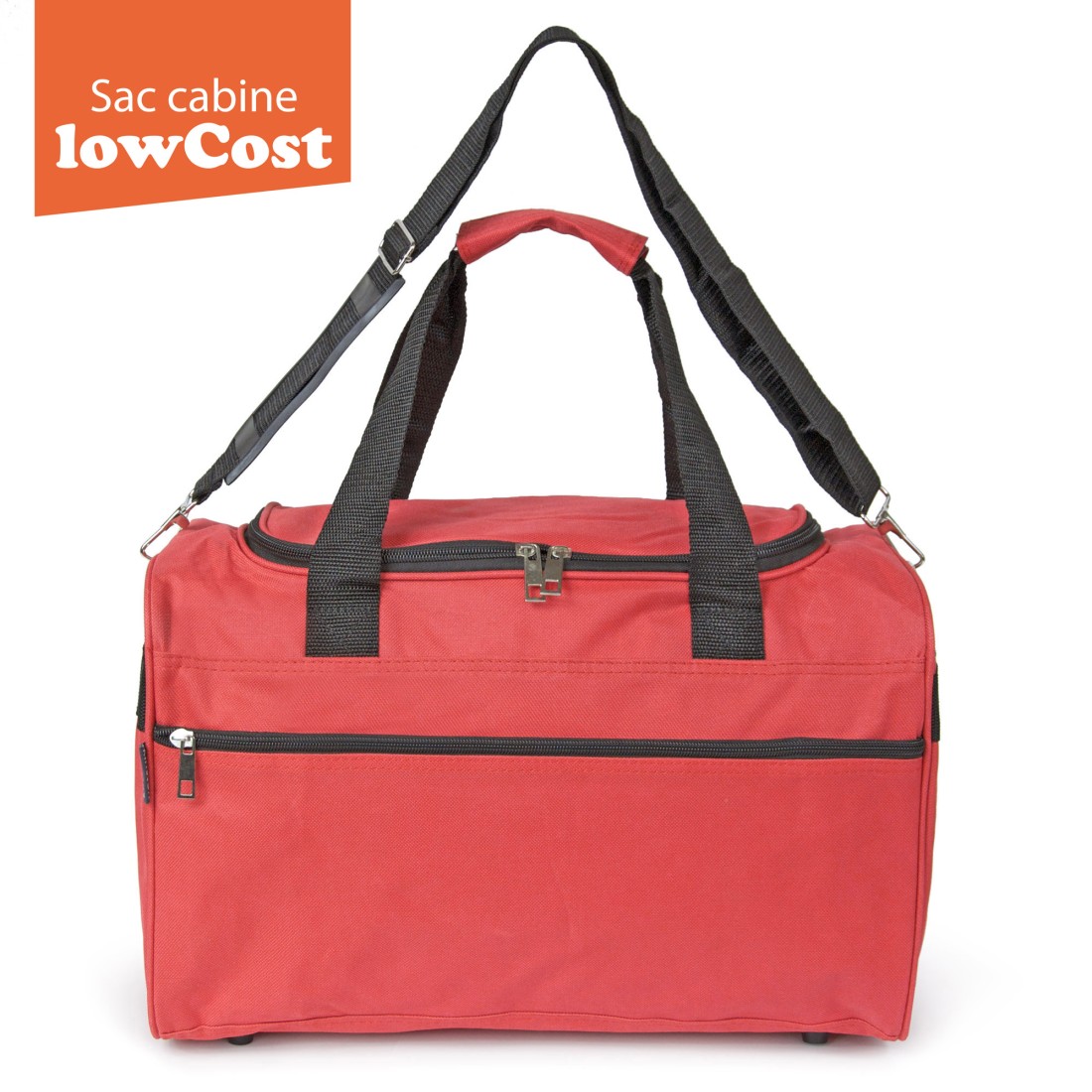 SAC VOYAGE LOW COST TEXTILE PETIT MODELE ( rouge)