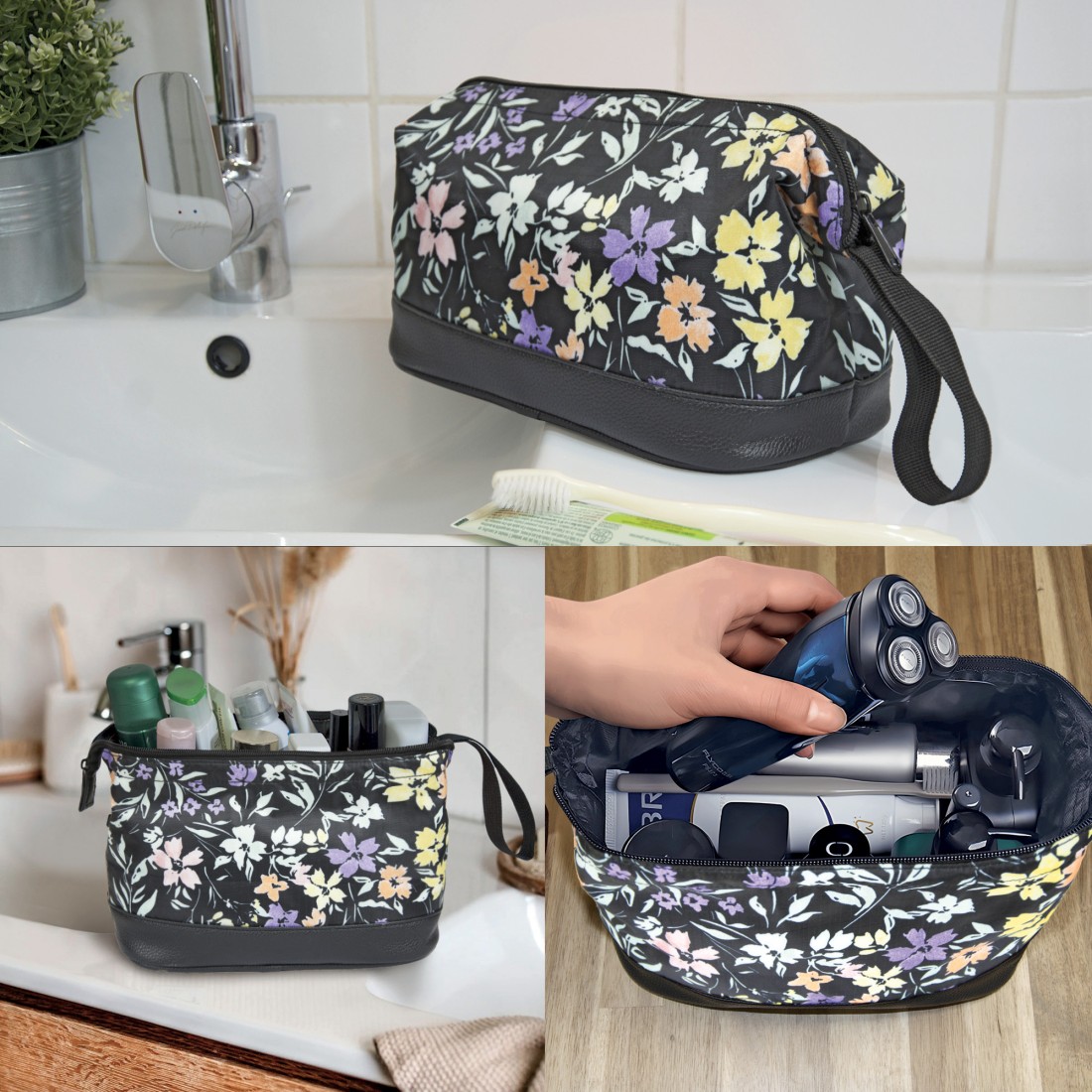 TROUSSE DE TOILETTE TEXTILE IMPRIME