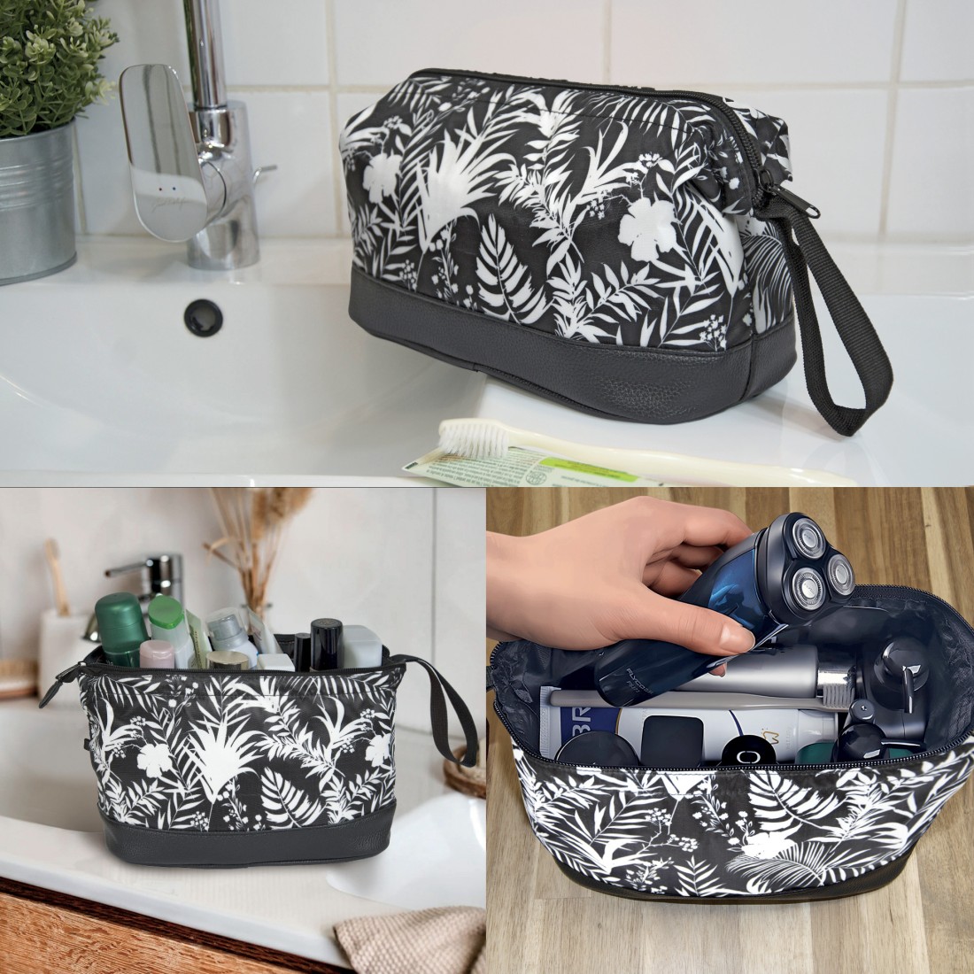 TROUSSE DE TOILETTE TEXTILE IMPRIME