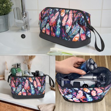 TROUSSE DE TOILETTE TEXTILE IMPRIME