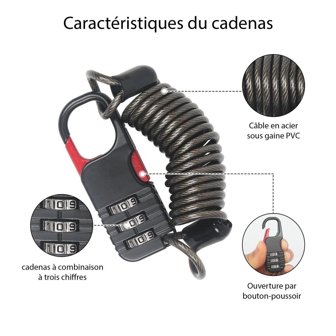 CADENAS EXTENSIBLE A RESSORT